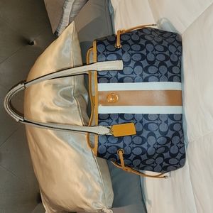 Coach leather & vinyl bag